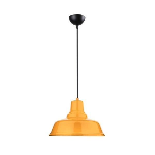 Metalowa lampa wisząca w kolorze ochry ø 32 cm Pawn – Squid Lighting