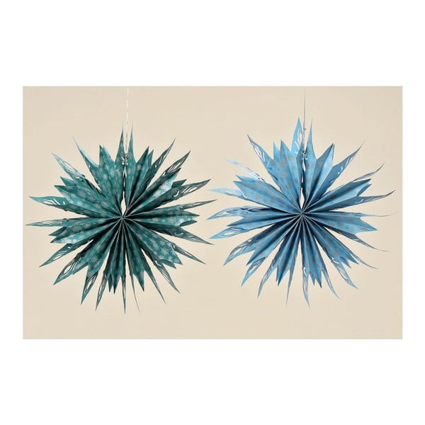 Zestaw 2 dekoracyjnych gwiazd z papieru Holly, 56 cm