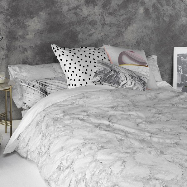 Zestaw 2 bawełnianych poszewek na poduszki Blanc Essence Marble, 50x75 cm-image-2