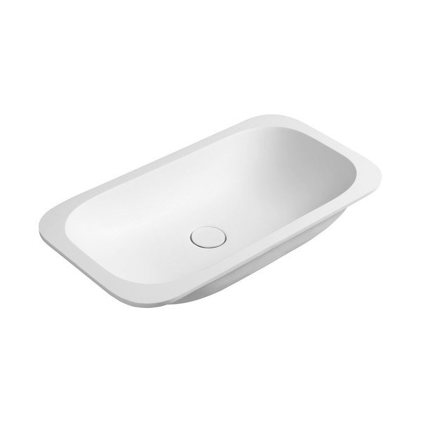 Biała umywalka z imitacji kamienia 59x35,5 cm Impala – Sapho-image-2