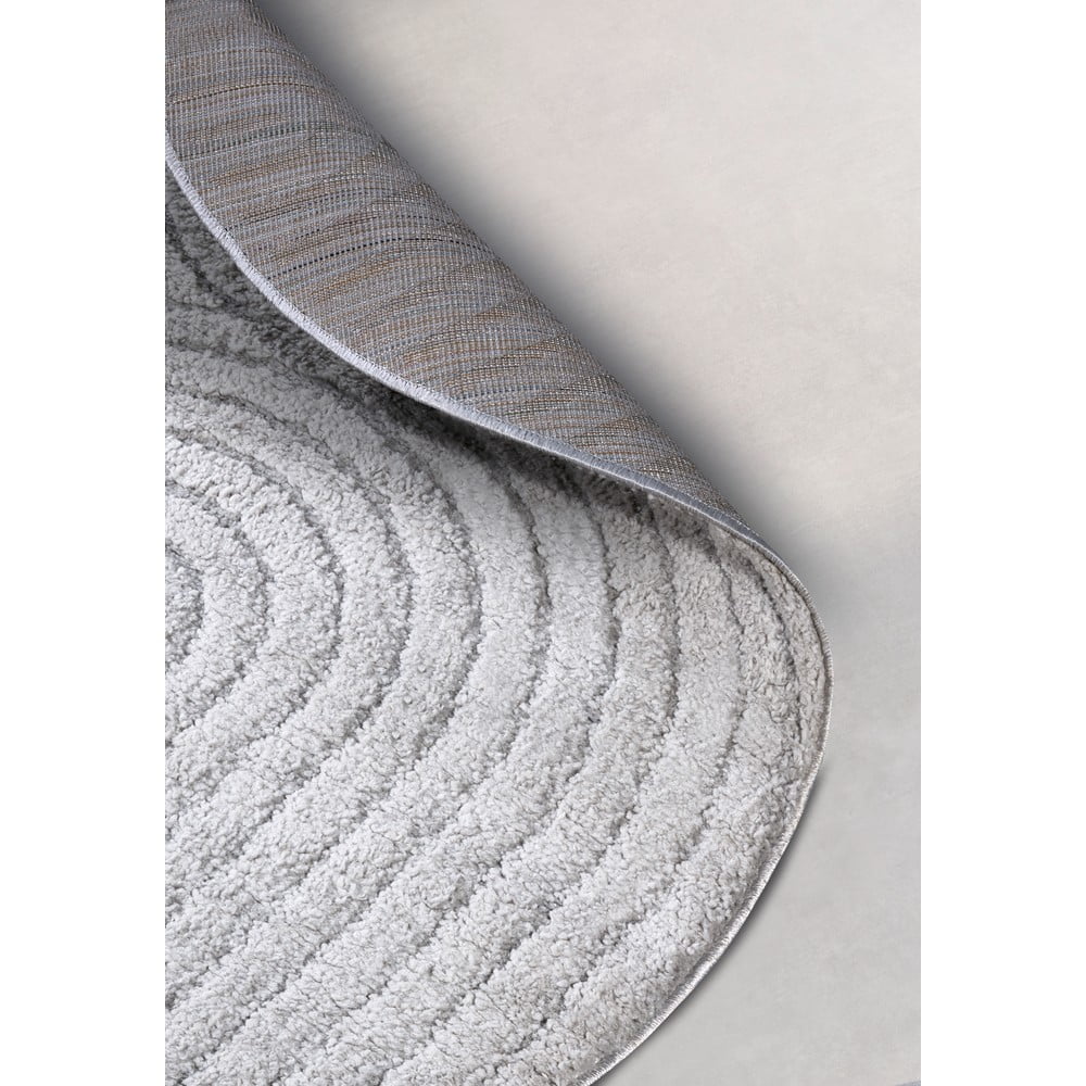 Jasnoszary okrągły dywan ø 200 cm Panglao New York Light Grey – Elle Decoration (zdjęcie 9)