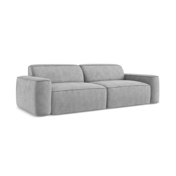 Jasnoszara sofa z tkaniny szenilowej 244 cm Omao – Makamii-image-1