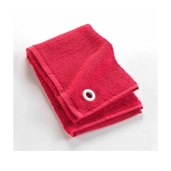 Czerwony bawełniany ręcznik frotte 50x50 cm Cuistot – douceur d'intérieur