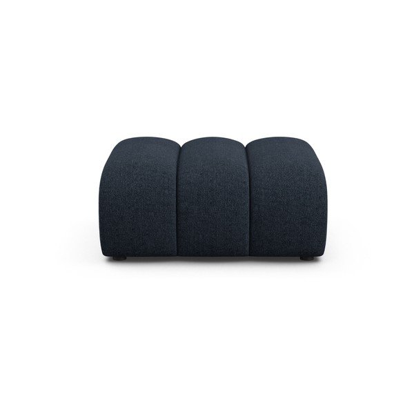 Ciemnoniebieski podnóżek z tkaniny szenilowej Lupine – Micadoni -image-1