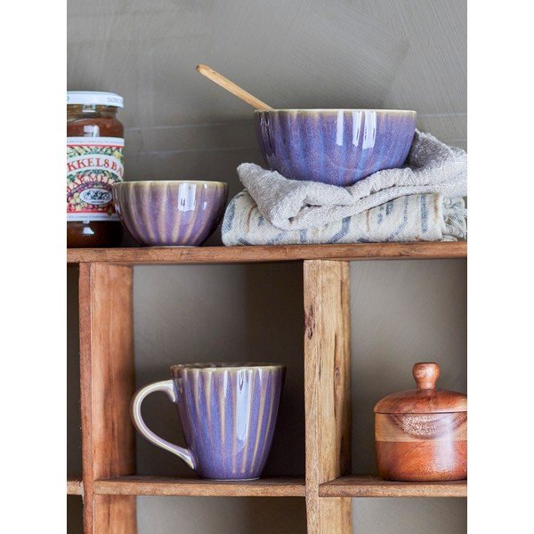 Ciemnofioletowa kamionkowa miska 400 ml Latina – Bloomingville-image-2