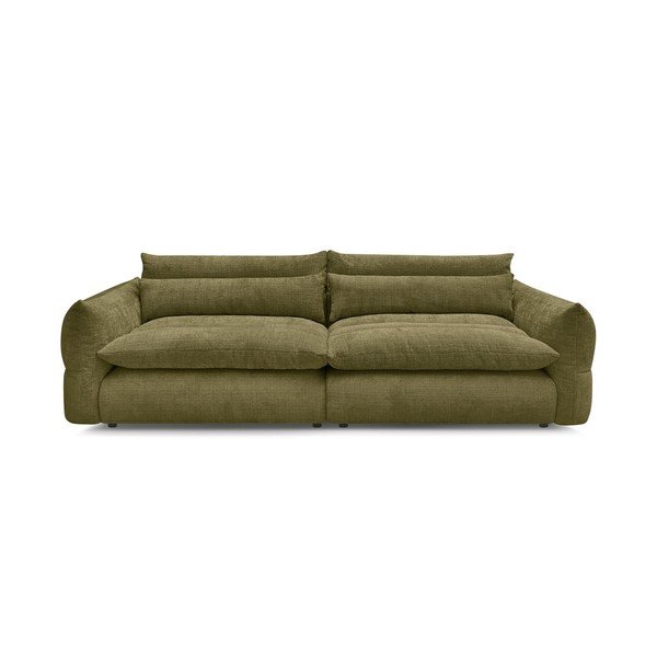 Zielona sofa z tkaniny szenilowej 276 cm Neil – Bobochic Paris