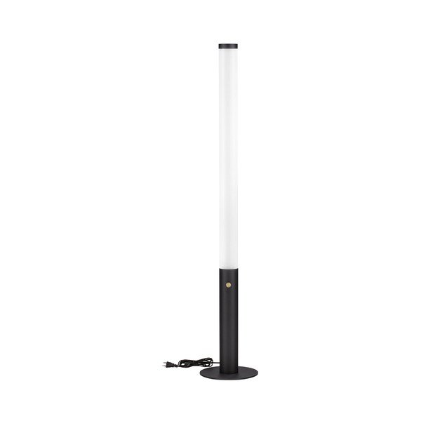 Stalowa lampa stojąca LED ze ściemniaczem w kolorze matowej czerni z kloszem ze szkła akrylowego (wysokość 141 cm) Glaze – Nova Luce