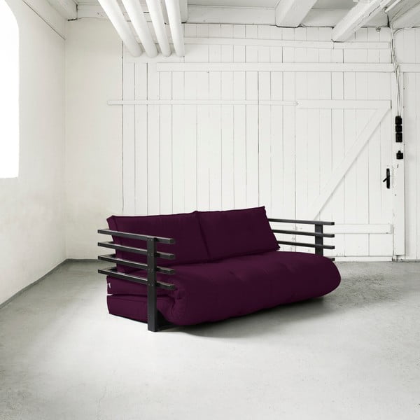 Sofa rozkładana Karup Funk Black/Purple Plum