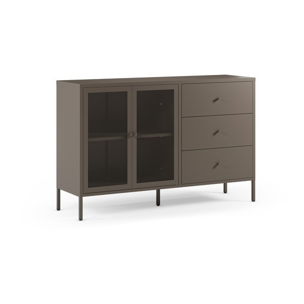 Szara metalowa komoda 140x90x40 cm Fayna – Marckeric-image-3