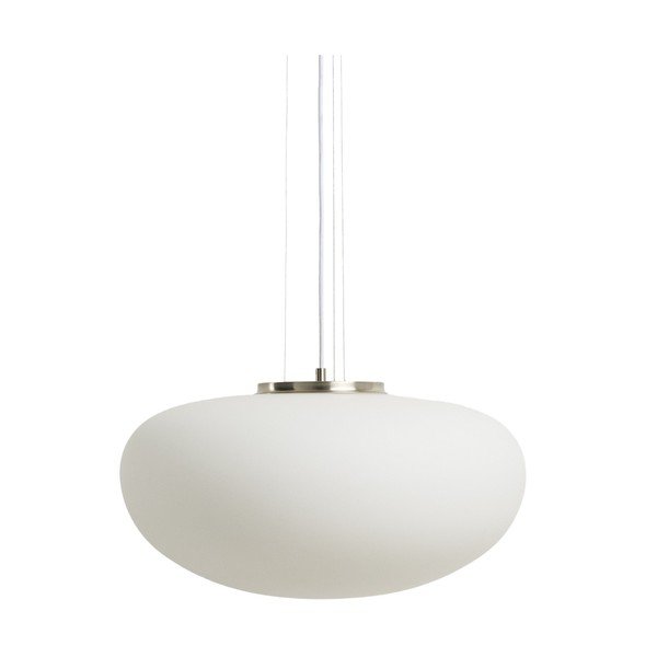 Biała lampa wisząca ze szklanym kloszem ø 50 cm Ardali – Kave Home
