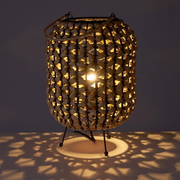 Czarno-naturalna lampa stołowa (wys. 30 cm) – Casa Selección-image-1