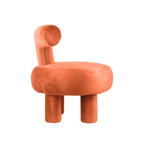 Pomarańczowy aksamitny fotel Abrazo – Leitmotiv-image-3
