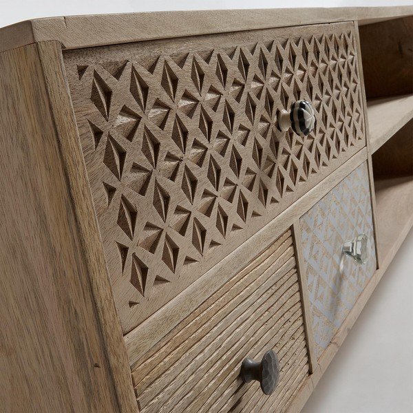 Szafka pod TV z drewna mango Kave Home Hood-image-1