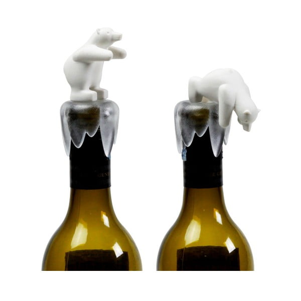 Zatyczka do butelki wina w kształcie polarnego niedźwiadka Qualy&CO Bottoms Up Bear