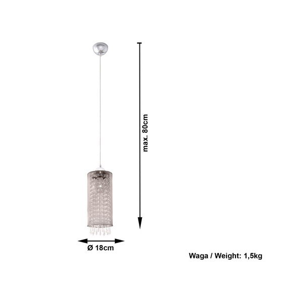Szara lampa wisząca Sollux Megan-image-3