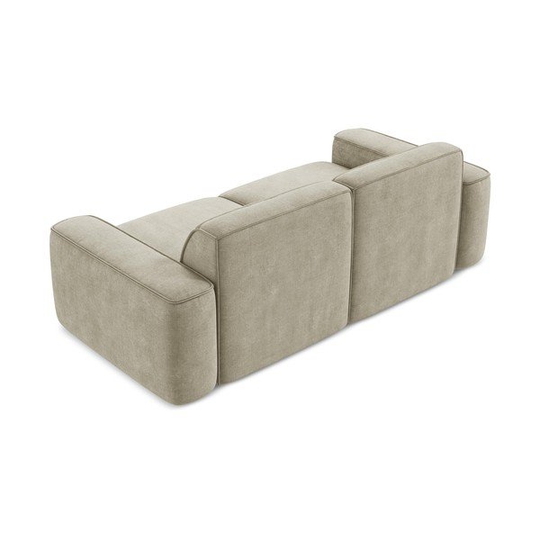 Beżowa sofa z tkaniny szenilowej 204 cm Omao – Makamii-image-3