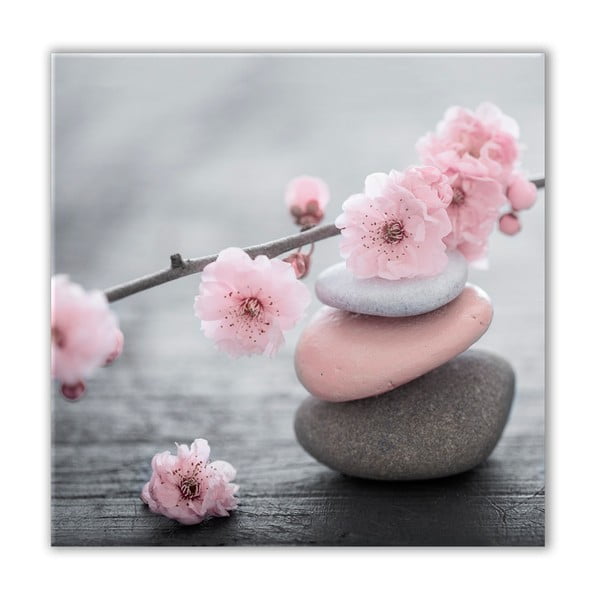 Obraz Styler Glasspik Spa & Zen Pink Stone, 30x30 cm
