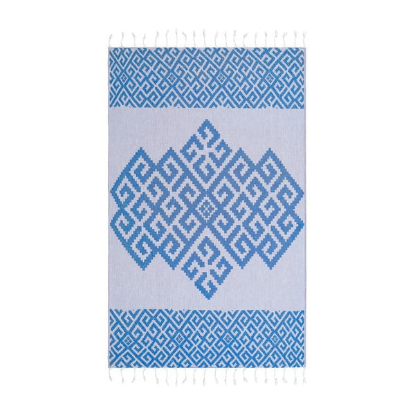Niebieski ręcznik hammam Begonville Lavia, 180x95 cm