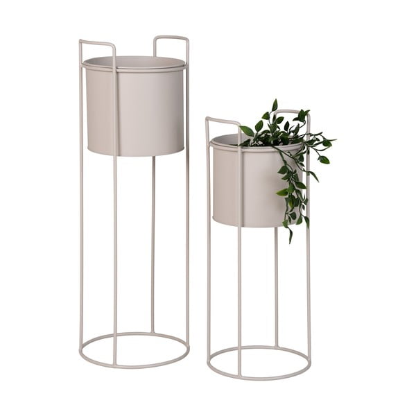 Metalowe osłonki na doniczki zestaw 2 szt. ø 21,5 cm Rabo – House Nordic-image-4