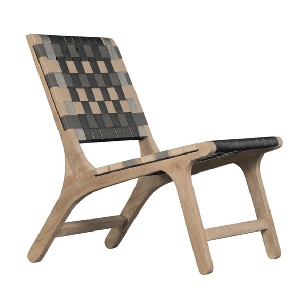 Fotel z litego drewna mango Woodjam Stripe