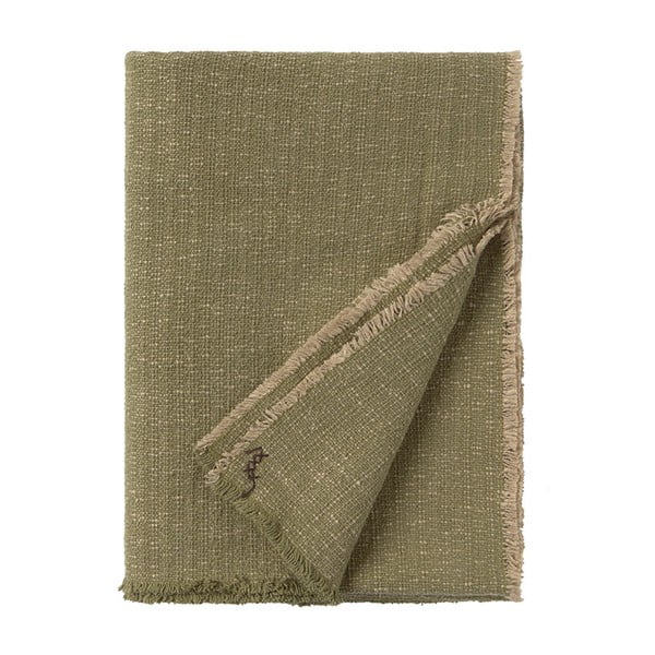 Bawełniany koc w kolorze khaki 130x180 cm Handloom – Lorena Canals