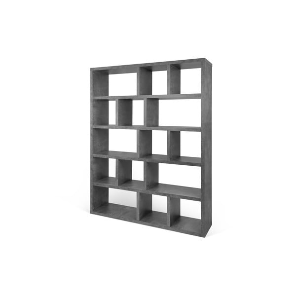 Szary regał w dekorze betonu 150x198 cm Berlin – TemaHome-image-2