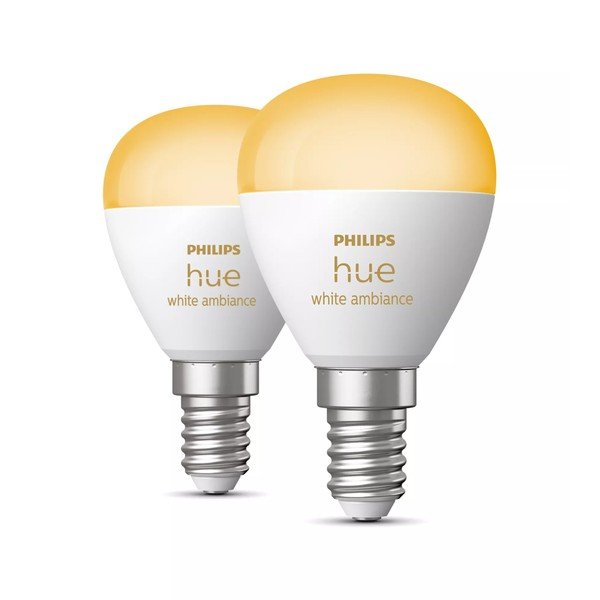 Inteligentne żarówki z gwintem E14, 5 W zestaw 2 szt. White ambiance – Philips Hue-image-1