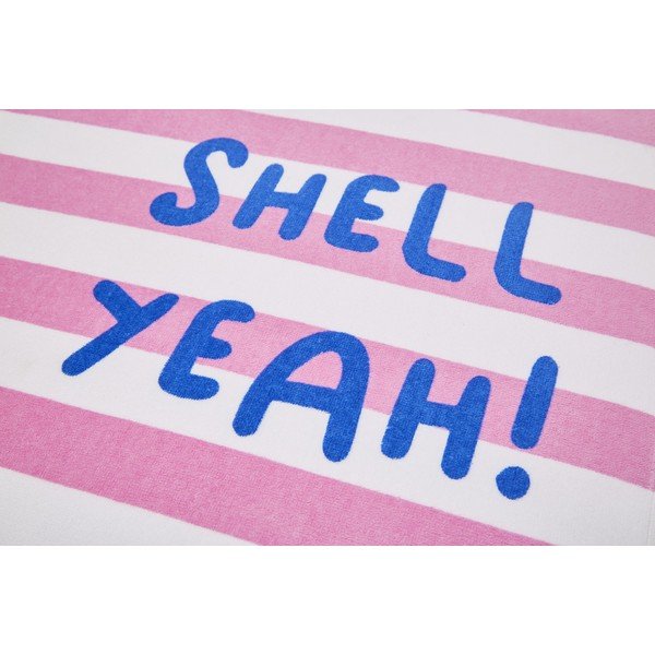 Różowy ręcznik plażowy 160x76 cm Shell Yeah – Catherine Lansfield-image-1