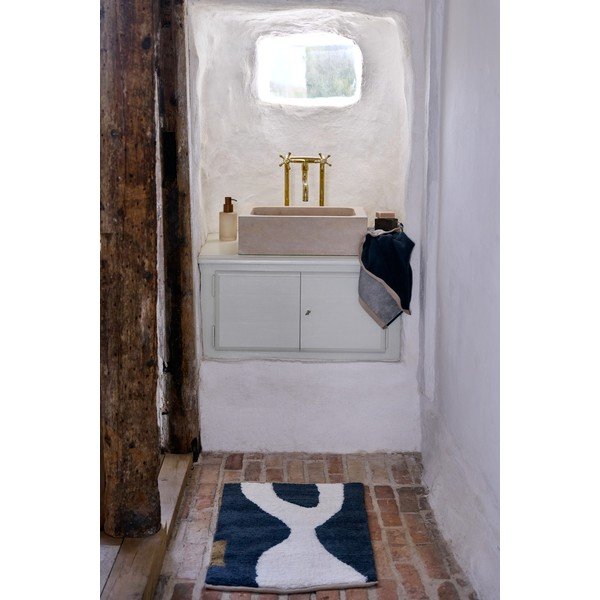 Ciemnoszary/beżowy bawełniany dywan odpowiedni do prania 50x80 cm Figura – Mette Ditmer Denmark-image-1