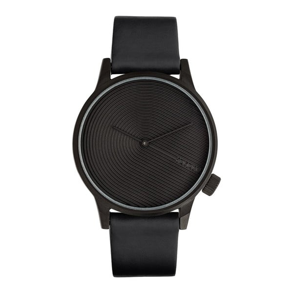 Czarny zegarek męski ze skórzanym paskiem Komono Deco