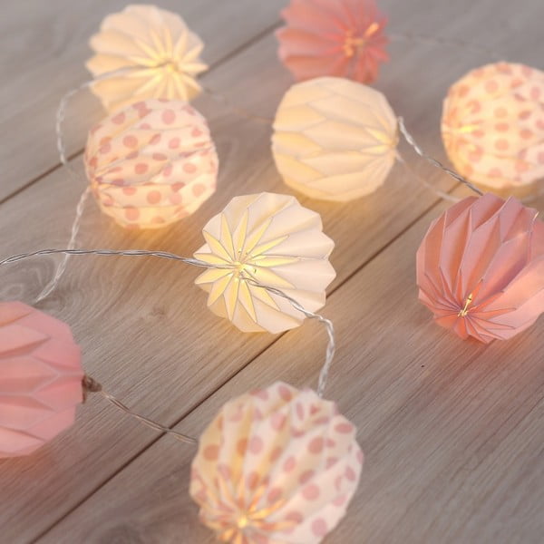 Przezroczysta girlanda świetlna LED DecoKing Pink, 10 lampek, dł. 1,65 m-image-1