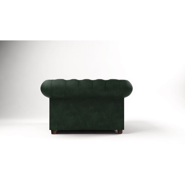 Ciemnozielony aksamitny fotel Cambridge – Ropez-image-2