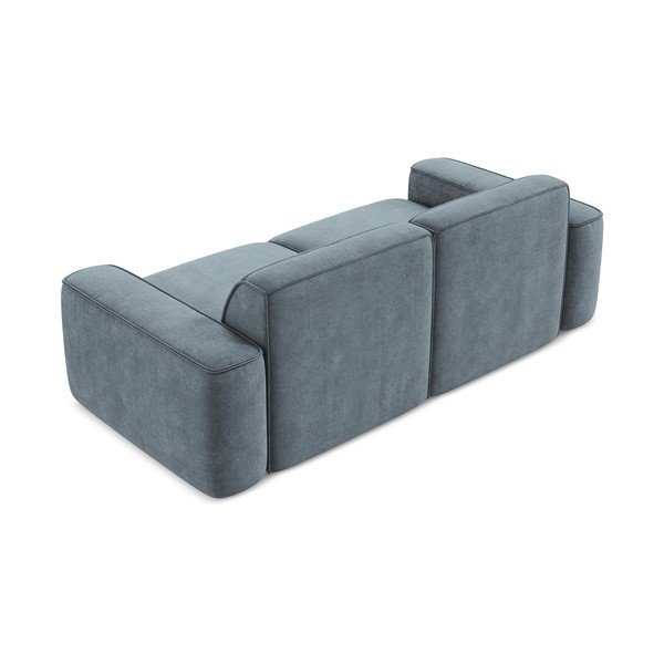 Szaroniebieska sofa z tkaniny szenilowej 204 cm Omao – Makamii-image-3