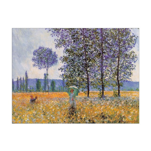 Obraz Claude Monet - Felder im Frühling, 80x60 cm