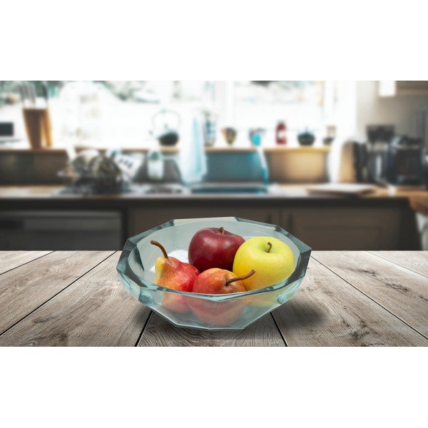 Niebieska miska ze szkła z recyklingu Mauro Ferretti Stone, ø 25 cm-image-1