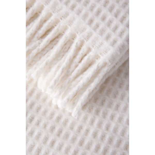 Kremowy pled Euromant Waffel, 140x180 cm-image-2