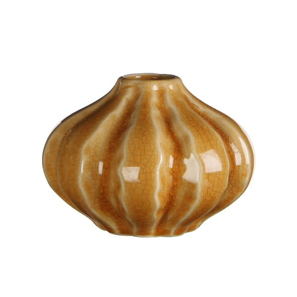 Wazon ceramiczny Marlena Ochre, 8x11 cm
