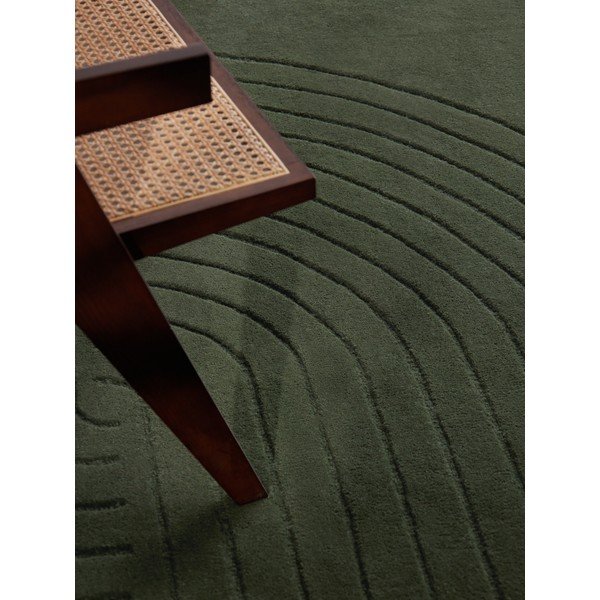 Ciemnozielony wełniany dywan tkany ręcznie 80x150 cm Arcura – Vikosa-image-2