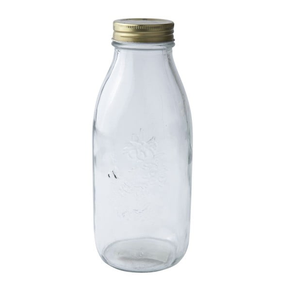 Szklana butelka z zakrętką, 23 cm