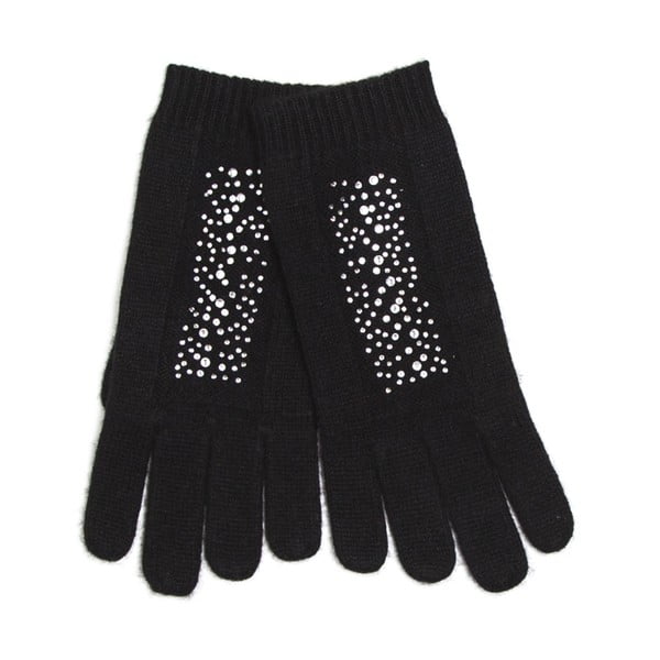 Czarne rękawiczki Silk and Cashmere eclat