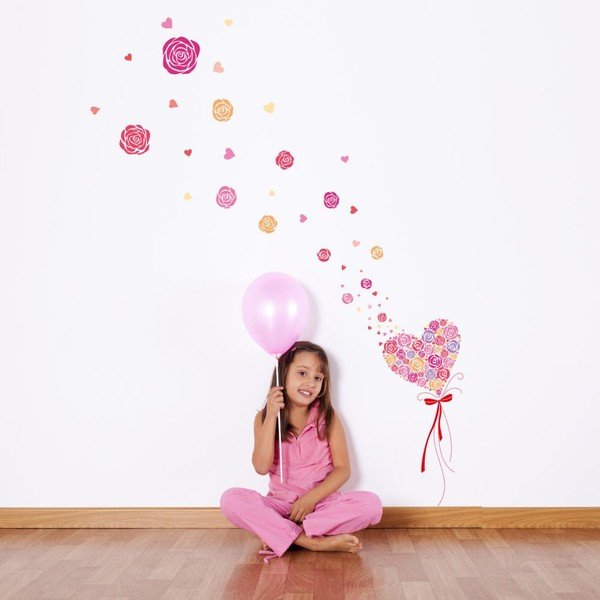 Naklejka Ambiance Flying Hearts And Roses-image-2