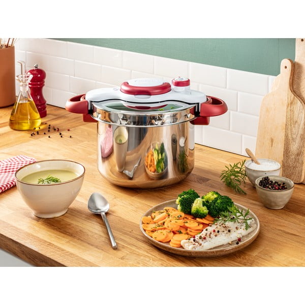 Szybkowar ze stali nierdzewnej 6 l Clipso Minut Perfect – Tefal-image-1