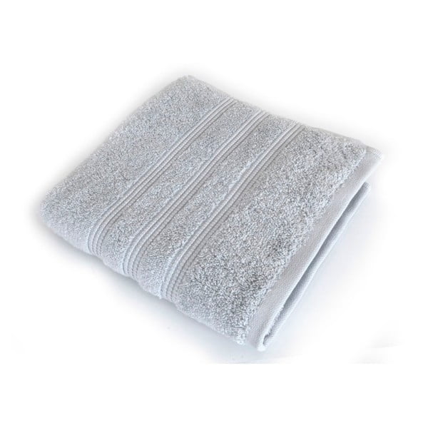 Szary ręcznik kąpielowy z czesanej bawełny Irya Home Classic, 70x130 cm