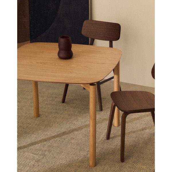 Stół w dekorze jesionu 100x100 cm Indara – Kave Home-image-1