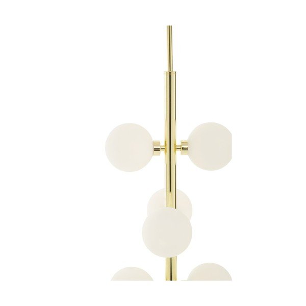 Biała/w kolorze złota metalowa lampa wisząca ze szklanym kloszem ø 27 cm Trieste – Premier Housewares-image-4