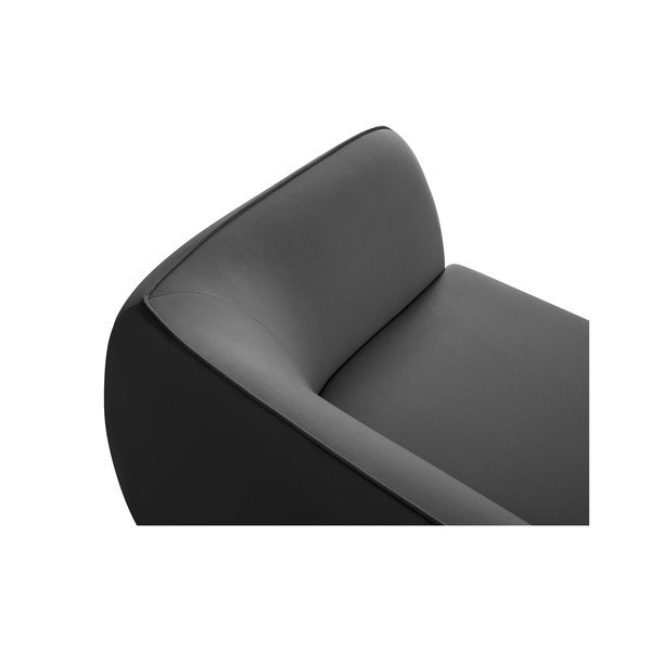 Ciemnoszara aksamitna sofa 190 cm Lando – Micadoni Home-image-4