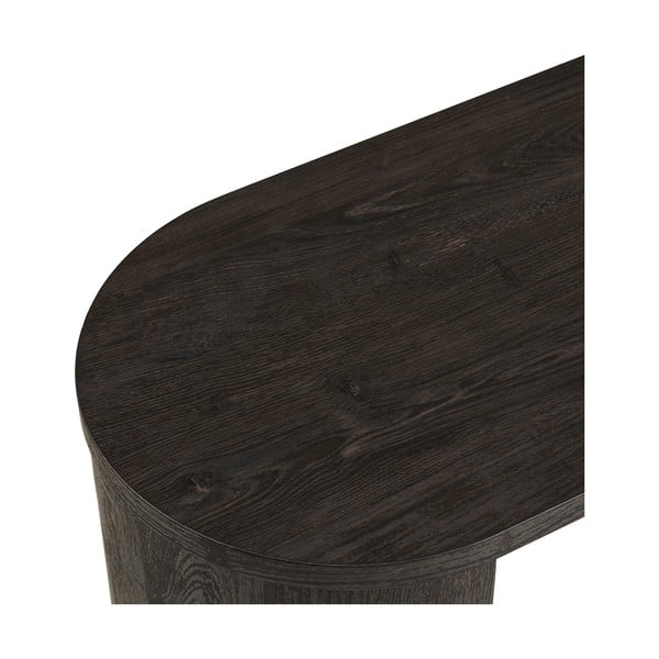 Ciemnobrązowa konsola w dekorze dębu 38x114 cm Bibione – House Nordic-image-4