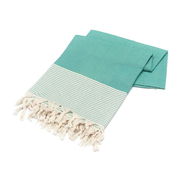 Niebieski ręcznik Hammam Bal Petergi, 100x180 cm
