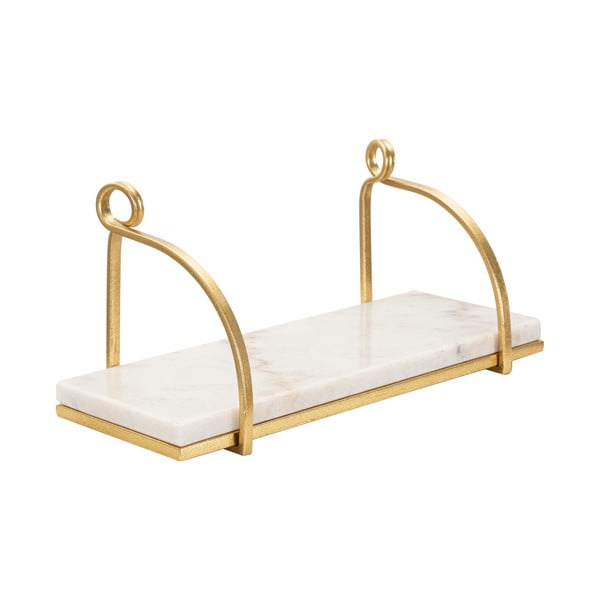 Marmurowa półka w biało-złotym kolorze 40 cm Marble – Mauro Ferretti-image-2