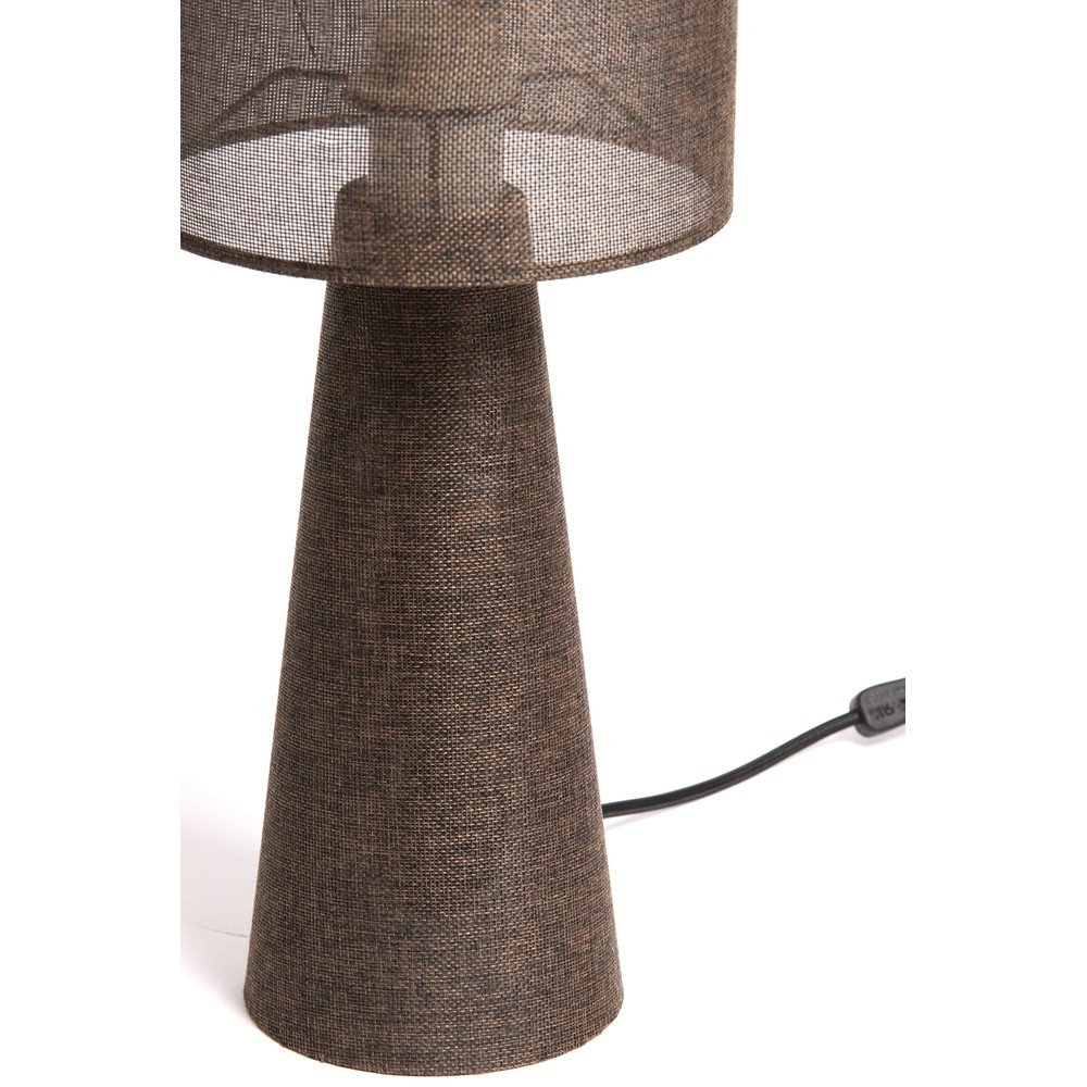 Brązowa lampa stołowa z tekstylnym kloszem (wysokość 58 cm) Micky – Light & Living (zdjęcie 7)